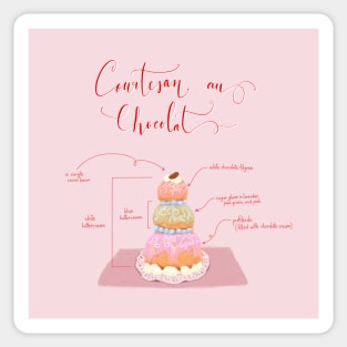 Courtesan au Chocolat Mendl's pastry dessert diagram Sticker